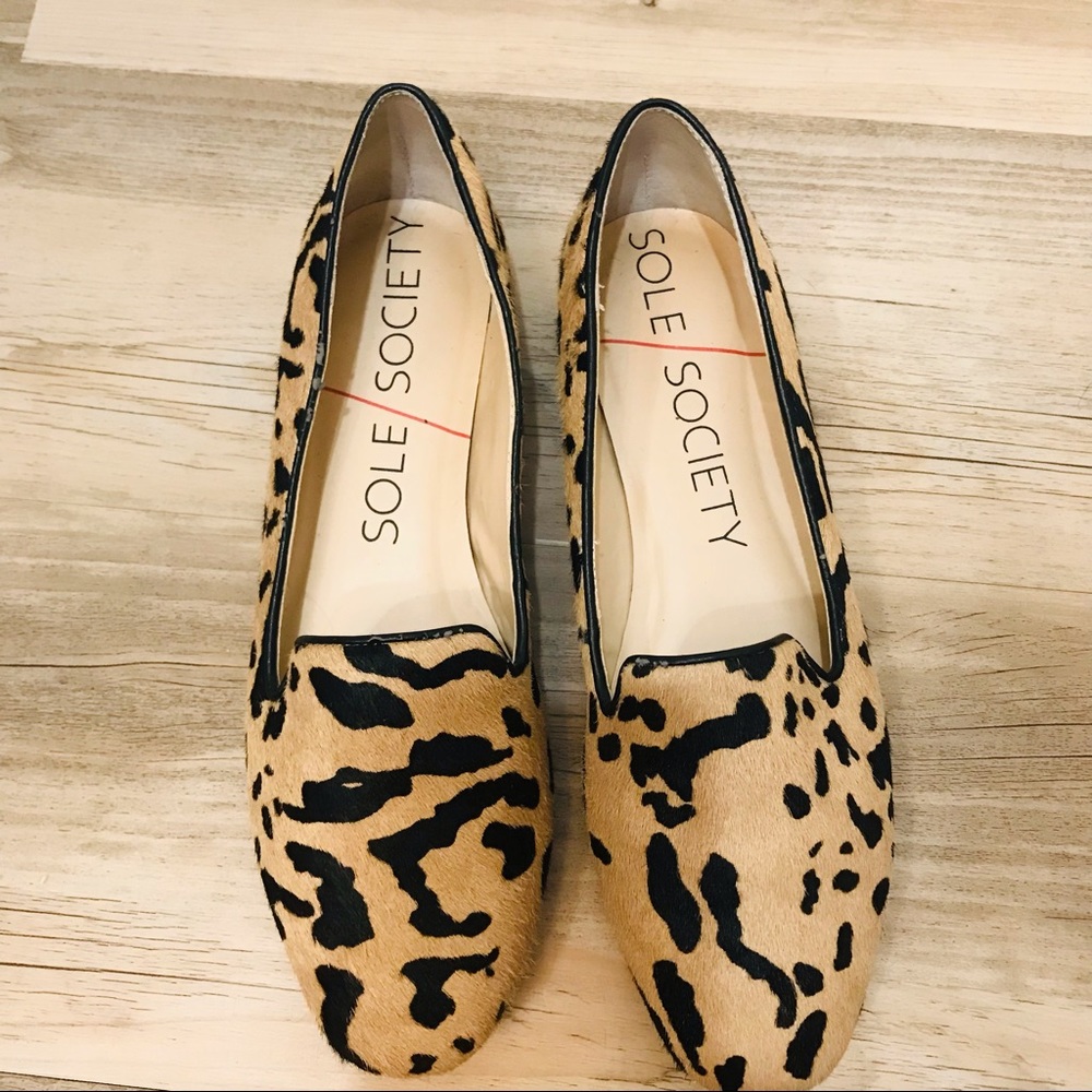 Sole society leopard loafer flats sz 6 - Picture 11 of 12
